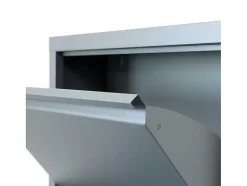 Vente-unique Schoenenkast-Pisa Schoenenkast Grijs Metaal Met 3 Vakken.