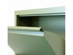 Vente-unique Schoenenkast-Pisa Schoenenkast Groen Metaal Met 4 Vakken.