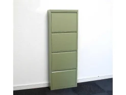 Vente-unique Schoenenkast-Pisa Schoenenkast Groen Metaal Met 8 Vakken.