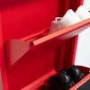 Vente-unique Schoenenkast-Pisa Schoenenkast Rood Metaal Met 9 Vakken.
