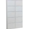 Vente-unique Schoenenkast-Pisa Schoenenkast Wit Metaal Met 5 Vakken - Set Van 2.