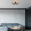 Vente-unique Plafondlamp-Plafondlamp Aspendos - D.56 X H. 16 Cm - Zwart