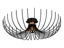 Vente-unique Plafondlamp-Plafondlamp Aspendos - D.56 X H. 16 Cm - Zwart