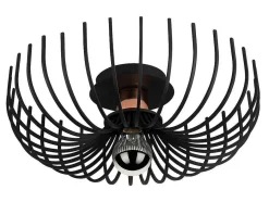 Vente-unique Plafondlamp-Plafondlamp Aspendos - D.36 X H. 12 Cm - Zwart