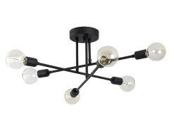 OZAIA Plafondlamp-Plafondlamp Van Metaal Flowera - 3 Armen - L64 Cm X H30 Cm - Zwart