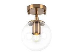 OZAIA Plafondlamp-Plafondlamp Van Metaal Met Bol -D. 15 Cm X H. 23 Cm - Vintage - Barlati