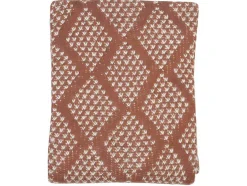 OZAIA Huistextiel-Plaid Oyace - Acryl En Wol - 130 X 170 Cm - Ivoor En Rood