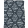 OZAIA Huistextiel-Plaid Oyace - Acryl En Wol - 130 X 170 Cm - Ivoor En Blauw