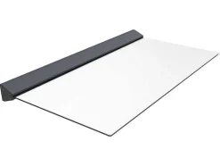 Vente-unique Luifel En Afdak-Platte Deurluifel Van Aluminium 140 X 90 Cm Met Ledverlichting - Luxama
