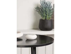 Vente-unique Barmeubel-Plaza Barmeubelset Bartafel Zwart En 2 Adesto Barstoelen Zwart.