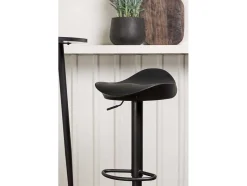 Vente-unique Barmeubel-Plaza Barmeubelset Bartafel Zwart En 2 Adesto Barstoelen Zwart.