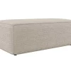 Vente-unique Speciale Modellen Zitbanken & Fauteuils-Poef In Beige Textuurstof Amelia
