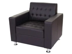 Vente-unique Fauteuil Met Holle Rugleuning-Pori Fauteuil, Koffie