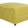 Vente-unique Poef-Pouf Voor Moduleerbare Comfortzitbank Symposion In Stof - Geel