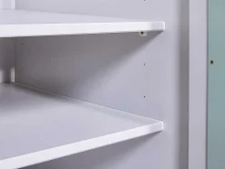 Vente-unique Kindermeubel-Prati Kledingkast 2 Deuren Lichtgrijs, Muntgroen.