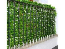 Vente-unique Afscherming En Omheining-Privacyscherm Balkon N77 Ii Blad, 300X150Cm Licht Blad