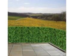 Vente-unique Afscherming En Omheining-Privacyscherm Balkon N77 Ii Blad, 300X150Cm Licht Blad