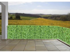 Vente-unique Afscherming En Omheining-Privacyscherm Balkon N77 Ii Blad, 300X150Cm Licht Blad