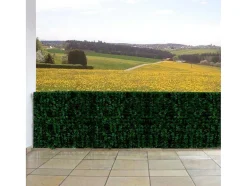 Vente-unique Afscherming En Omheining-Privacyscherm Balkon N77 Ii Blad, 500X150Cm Donker Blad