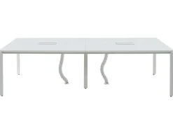 Workēa Kantoormeubilair-Professioneel Bureau Voor 4 Personen - Wit - L140 Cm - Downtown