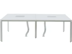 Workēa Kantoormeubilair-Professioneel Bureau Voor 4 Personen - Wit - L120 Cm - Downtown