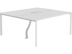 Workēa Kantoormeubilair-Professioneel Bureau Voor 2 Personen - Wit - L160 Cm - Downtown