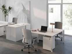 Workēa Kantoormeubilair-Professioneel Bureau Voor 2 Personen - Wit - L160 Cm - Downtown