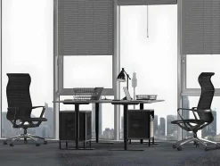 Workēa Bureaustoel-Professionele Bureaustoel - Stof - Zwart - Ladefense