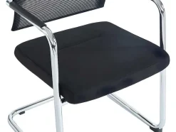 Workēa Bureaustoel-Professionele Bureaustoel - Stof En Verchroomd Metaal - Zwart - Marunouchi