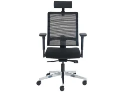 Workēa Bureaustoel-Professionele Ergonomische Bureaustoel - Met Hoofdsteun - Stof - Zwart - Wallstreet
