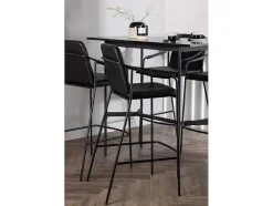 Vente-unique Barmeubel-Rax Barmeubelset Bartafel Zwart En 4 Tvist Barstoelen Zwart.