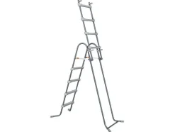 Vente-unique Zwembad-Rechthoekig Grijs Buizenzwembad Met Filterpomp Met Patroon - L549 X D274 X H132 Cm - Zamora