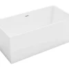 Shower & Design Halfvrijstaand Bad-Rechthoekig Halfvrijstaand Bad - 248 L - 170 X 80 X 58 Cm - Wit - Acryl - Pikaia