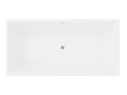 Shower & Design Halfvrijstaand Bad-Rechthoekig Halfvrijstaand Bad - 202 L - 150 X 75 X 58 Cm - Wit - Acryl - Pikaia