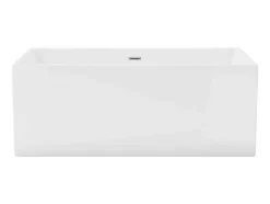 Shower & Design Halfvrijstaand Bad-Rechthoekig Halfvrijstaand Bad - 202 L - 150 X 75 X 58 Cm - Wit - Acryl - Pikaia