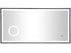 OZAIA Accessoires & Spiegels-Rechthoekige Badkamerspiegel Met Licht En Digitale Klok - 120 X 60 Cm Aitana