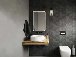 OZAIA Accessoires & Spiegels-Rechthoekige Badkamerspiegel Met Verlichting - 50 X 80 Cm Limorico