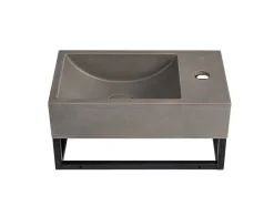 Shower & Design Muurkast Badkamer-Rechthoekige Hangende Wastafel Met Drager - L40 X B22 Cm - Uchami