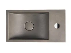 Shower & Design Muurkast Badkamer-Rechthoekige Hangende Wastafel Met Drager - L40 X B22 Cm - Uchami