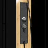 Shower & Design Douchecabine-Rechthoekige Hydromassage Douchecabine Met Bamboe - Omkeerbare Installatie - Mat Zwart - L120 X B80 X H225 Cm - Vituna