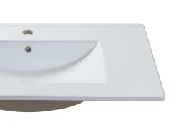 Shower & Design Wastafel-Rechthoekige Keramische Wastafel - Wit - 81 X 46,5 Cm - Motiac