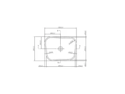 Shower & Design Wastafel-Rechthoekige Staande Wastafel Van Solid Surface - Wit - Tilicho