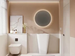 Shower & Design Wastafel-Rechthoekige Staande Wastafel Van Solid Surface - Wit - Tilicho