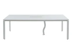 Workēa Kantoormeubilair-Rechthoekige Vergadertafel - 6 Personen - Wit - L240 Cm - Downtown