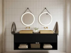 Shower & Design Wastafel-Rechthoekige Wastafel Om Te Plaatsen - Geborsteld Goudkleurig - L50 X B35,2 Cm - Demarquy