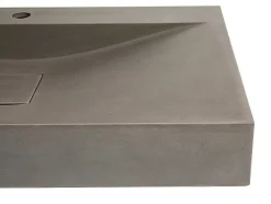 Shower & Design Wastafel-Rechthoekige Wastafel Om Te Plaatsen Van Beton - L80 X B48 Cm - Serov