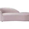 PASCAL MORABITO Chaise Longue-Rechtse Chaise Longue Met Bekleding In Roze Fluweel Lonigo Van