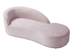 PASCAL MORABITO Chaise Longue-Rechtse Chaise Longue Met Bekleding In Roze Fluweel Lonigo Van