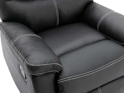 Vente-unique Relaxfauteuil-Relaxfauteuil Canby - Kunstleer - Zwart