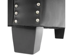 Vente-unique Fauteuil Met Holle Rugleuning-Relaxfauteuil Edinburgh Ronde Poten, Vierkante Voet, Zwart
